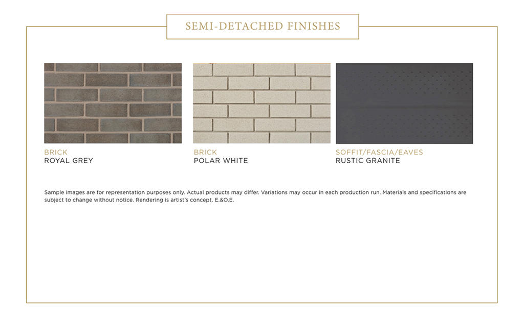Lorne Park Place Exterior Semi-detached Finishes