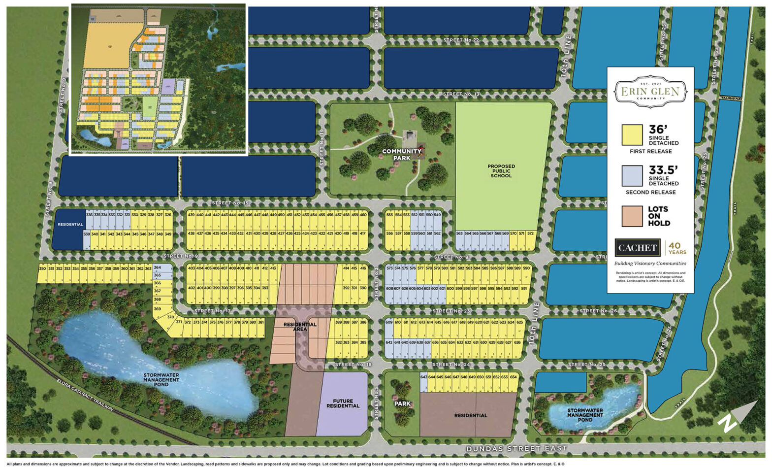 Site Plan Erin Glen Cachet Homes